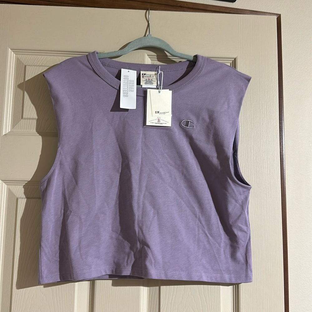 Small champion frosted plum top from urban outfitters